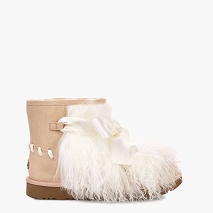 Ugg Classic Mini Mongolian Klassiska Stövlar Dam Vita (619340PAB)